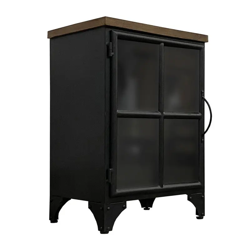 Tradition Black Wooden Accent Cabinet With Compact Footprint 1