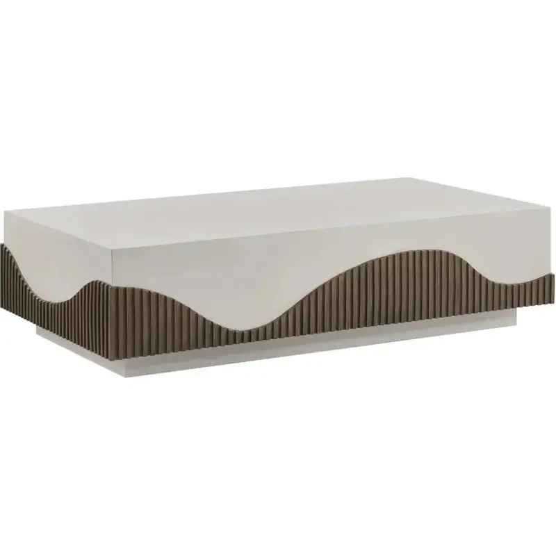 Tranquility White Rectangular Outdoor Coffee Table 1
