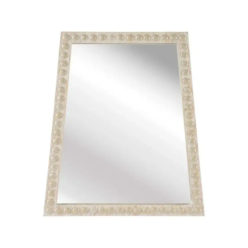 Trapezoid White Wall Mirror – Geometric Framed Architectural Accent 1