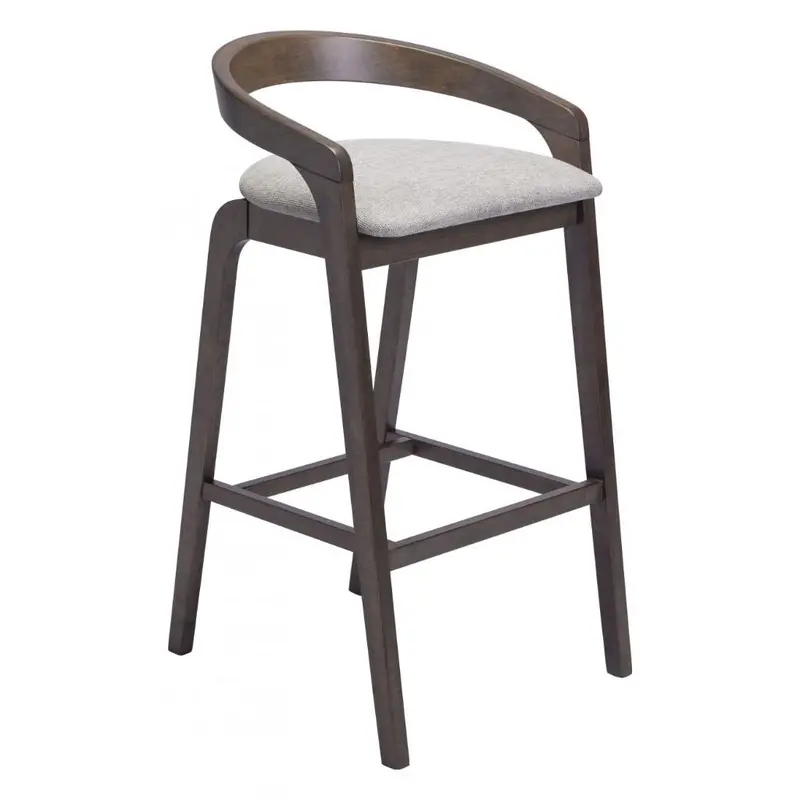 Troy Upholstered Barstools – 2-Pack In Soft Plush Fabric 1