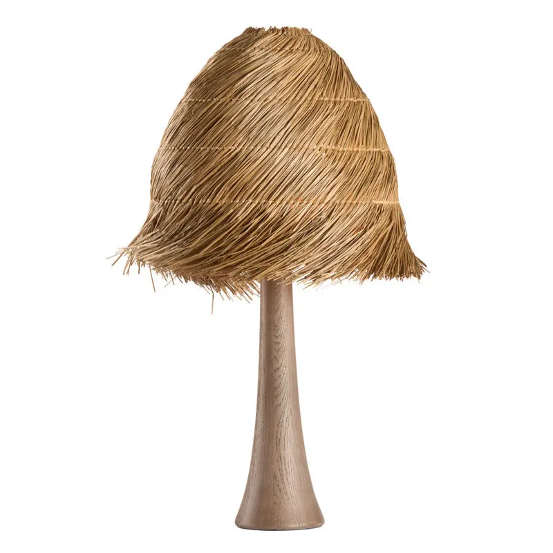 Tulum Sculptural Table Lamp – Artistic Wood Base Design 1