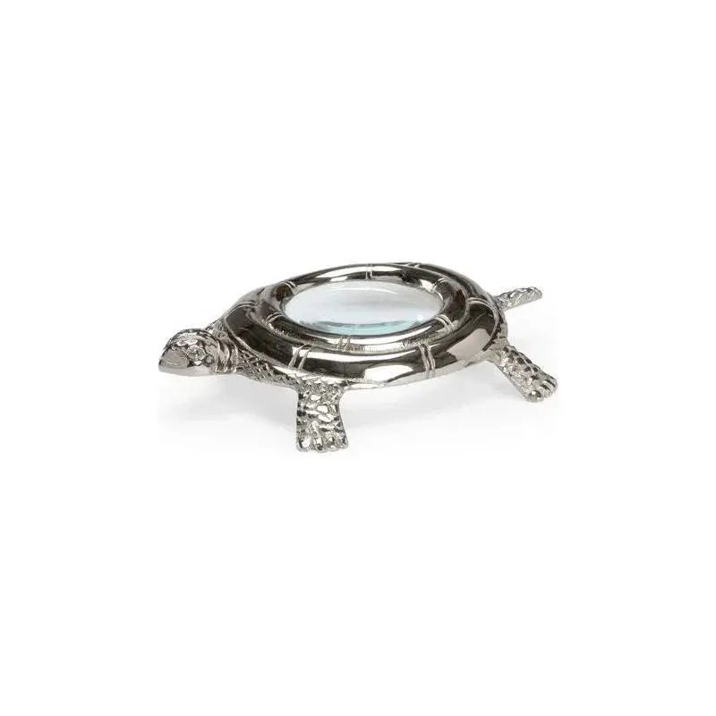 Turtle Magnifier Sculpture – Whimsical Coastal-Themed Desk Accent 1