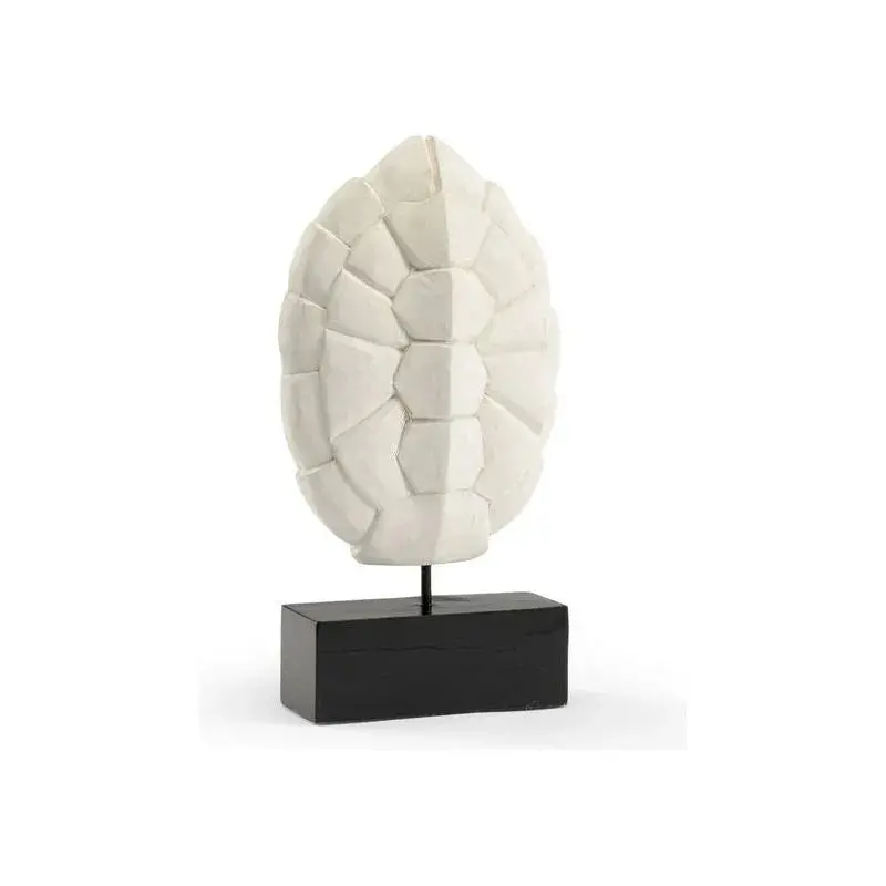 Turtle Shell Sculpture – Intricately Hand-Carved Organic Accent 1