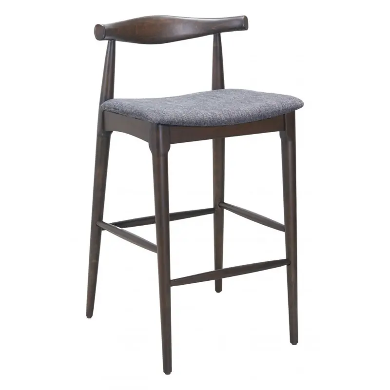 Tuzka Grey Fabric Bar Stools – Set Of 2 1