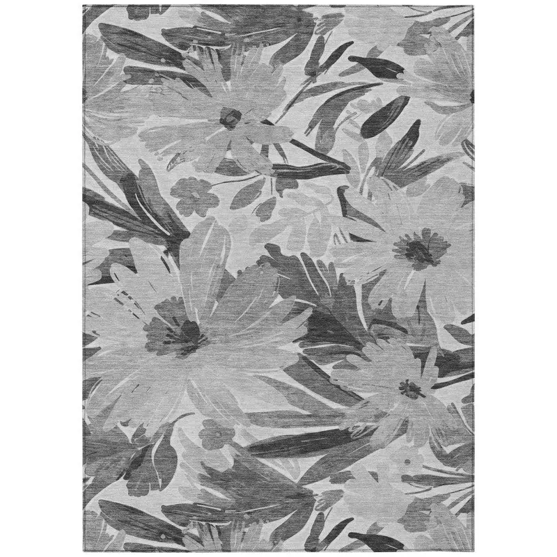 Twillith Gray All-Weather Indoor-Outdoor Rug – Easy-Clean Outdoor Mat 2