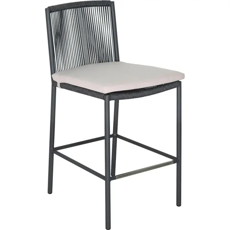 Two-Piece Grey Outdoor Counter Height Stools 1