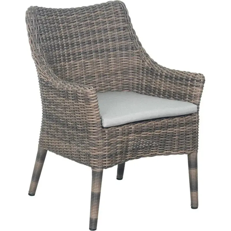 Two-Piece Grey Outdoor Dining Chair Set 1
