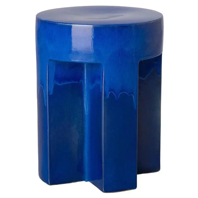 Tx Ceramic Garden Stool – 21 Inch Clean-Line Outdoor Seating 1