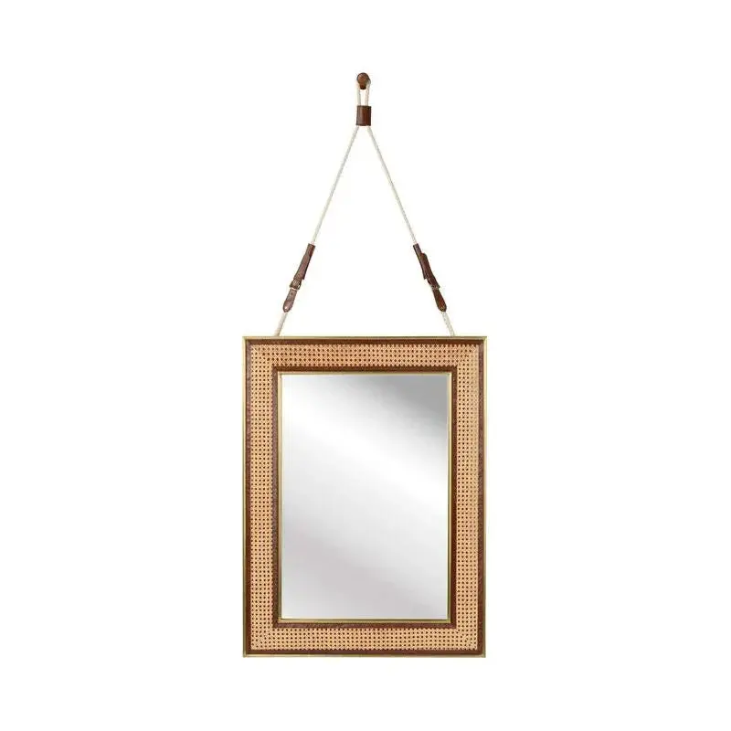 Under The Canvas Wall Mirror With Woven Cane Frame 1