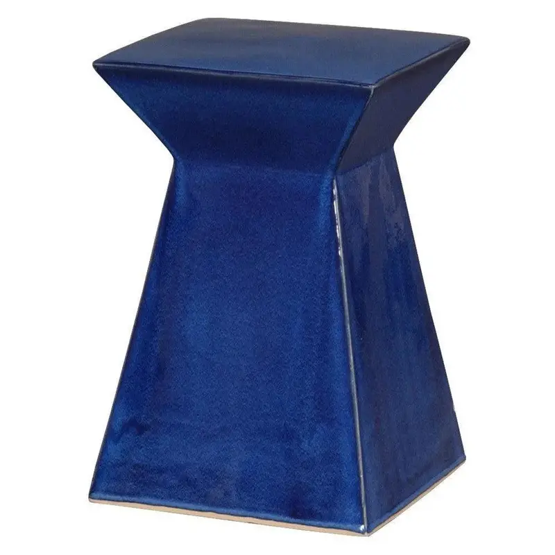 Upright 18-Inch Ceramic Garden Stool For Patios And Gardens 1
