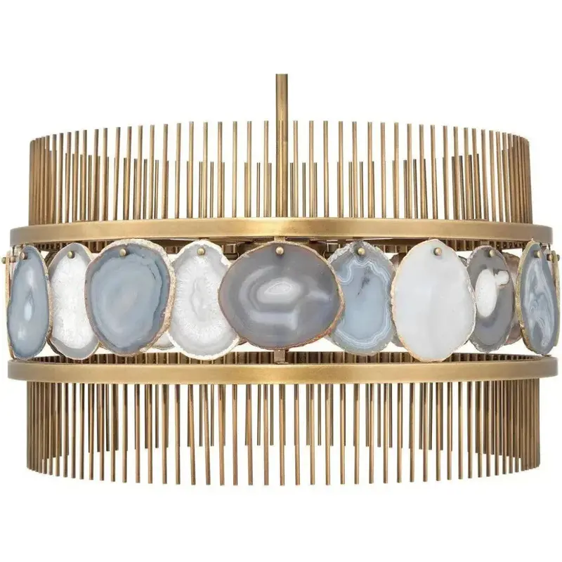 Upsala Chandelier With Lavender Agate Accents And Gold Finish 1