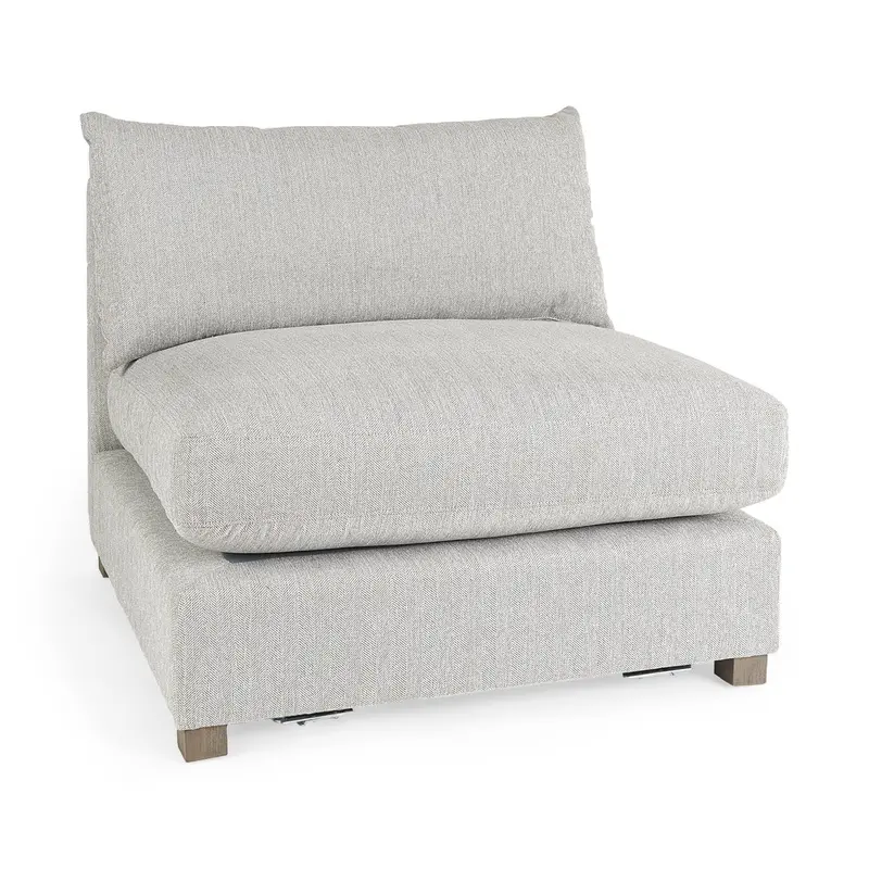Valence Armless Fabric Sectional Sofa 1