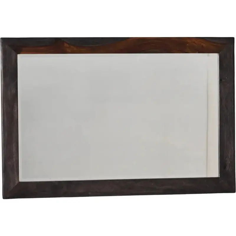 Vandra Wood-Framed Wall Mirror In Warm Brown Finish 1