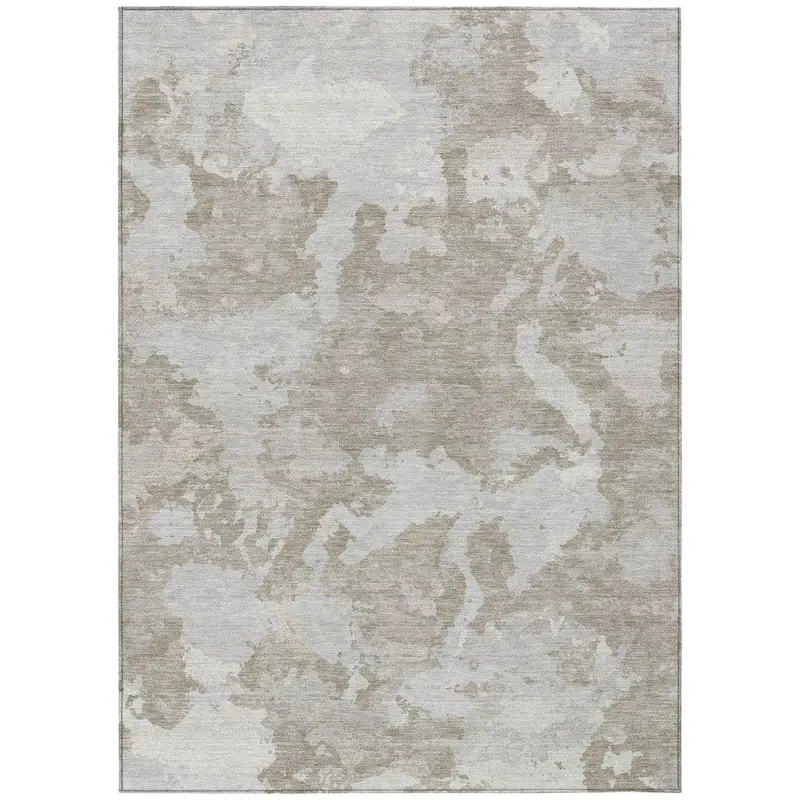 Vantar Brown Natural-Look Indoor/Outdoor Washable Rug 2