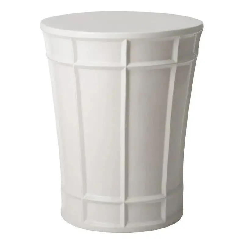 Varro 18-Inch Ceramic Garden Stool – Modern Outdoor Seating 1