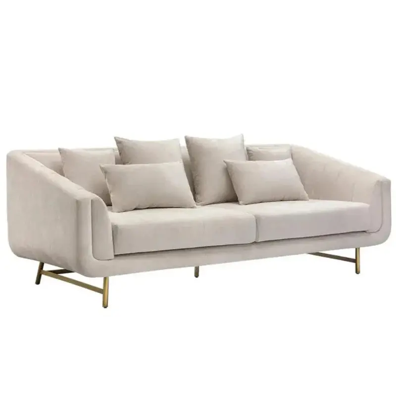 Veera Luxe Fabric Sofa – Plush Upholstery And Curved Silhouette 1