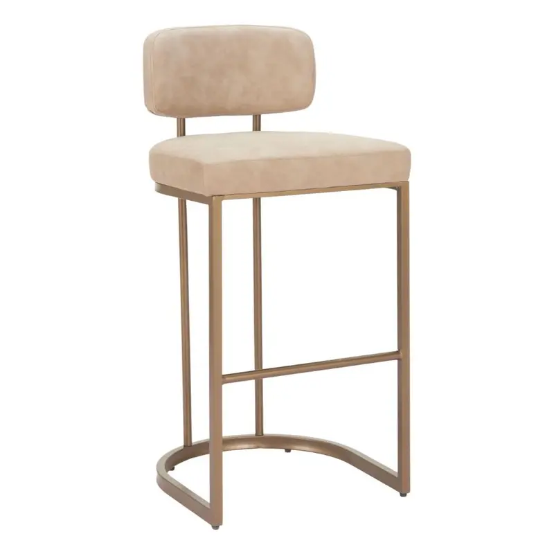 Velar Beige Faux Leather Bar Stools – Set Of 2 1