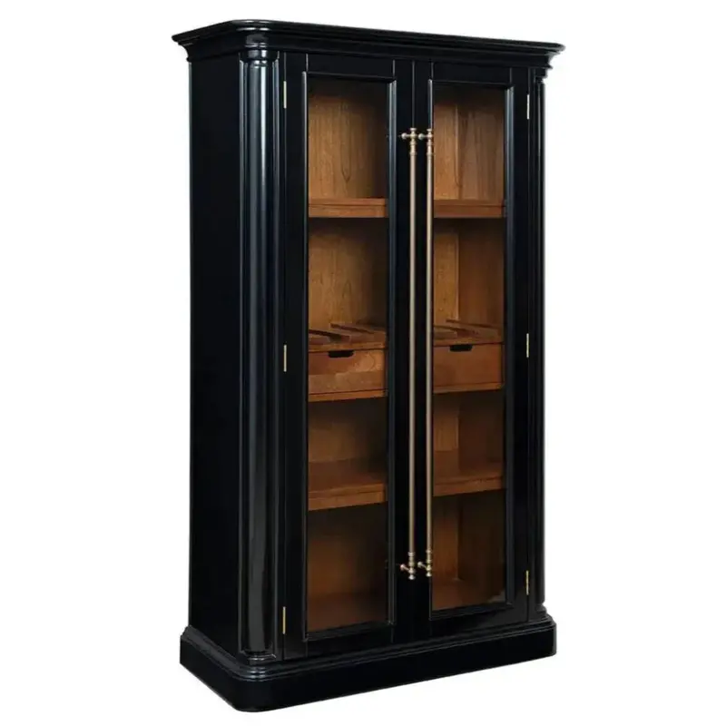 Veneto Black Solid Wood Bookshelf 1