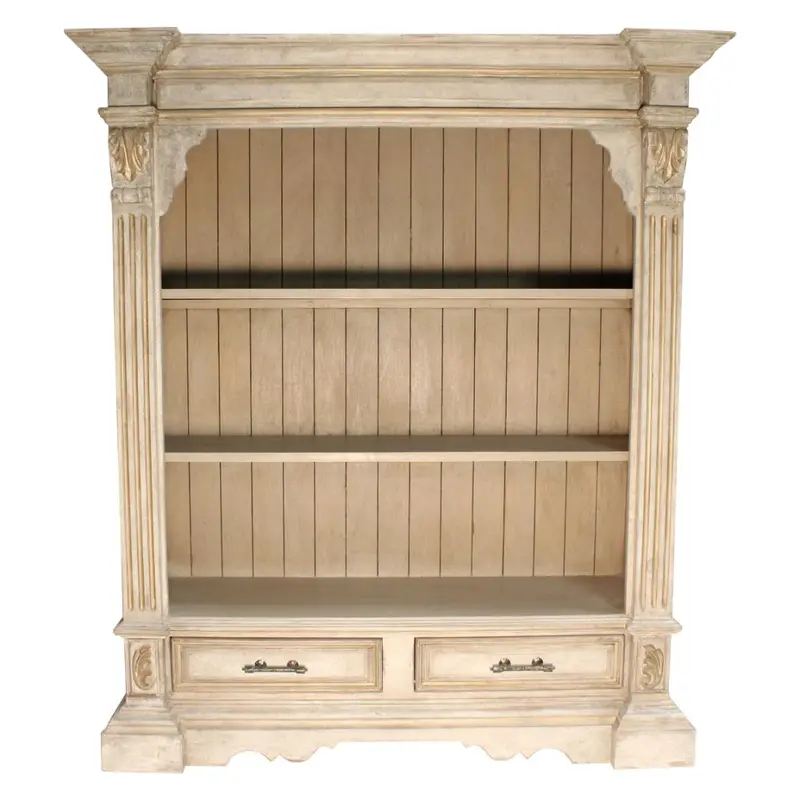 Veneziano Two-Drawer Wooden Bookcase – Compact Library Shelf With Storage 1