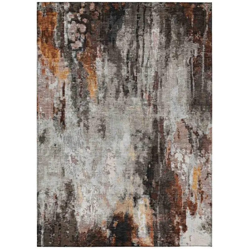 Verentha Gray All-Season Rug – Uv-Resistant Washable Indoor-Outdoor Mat 2