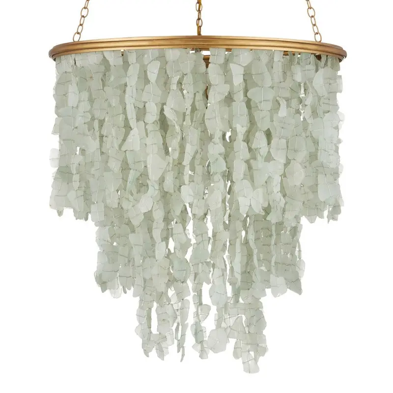 Verre De Mer Medium Golden Glass Chandelier 1