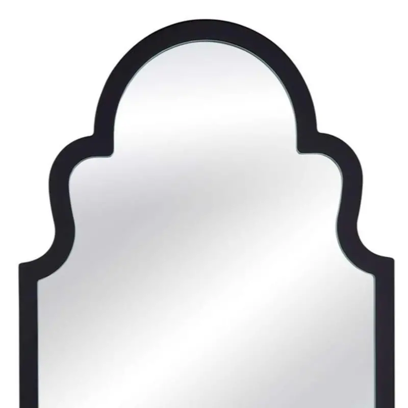 Vertical Wall-Mounted Mirror With Refined Wood Frame 1