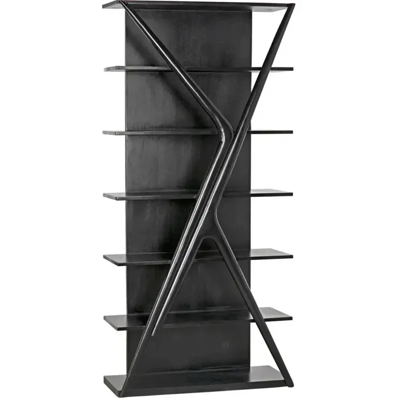 Vetra Teak Wood Vertical Bookcase 1