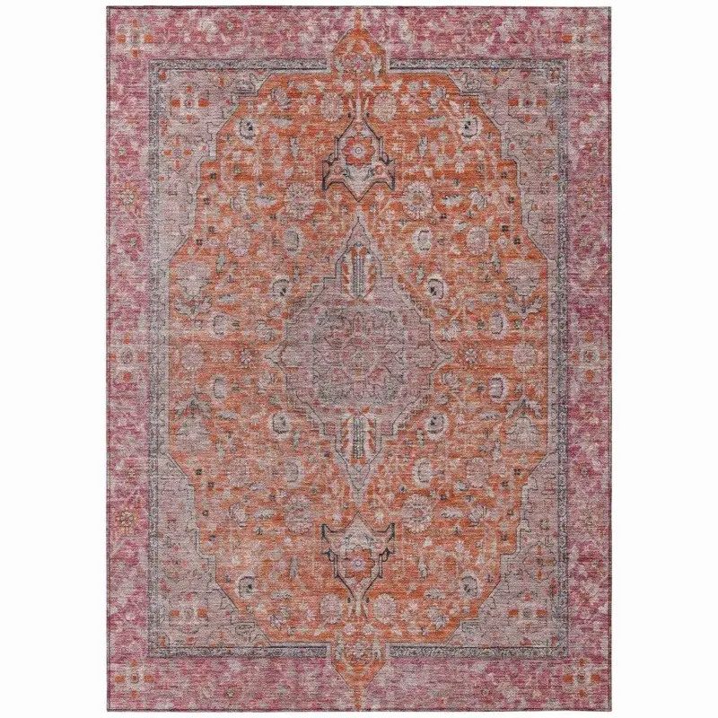 Vexira Orange Outdoor Rug – Bright, Sun-Resistant & Perfect For High-Traffic Zones 2