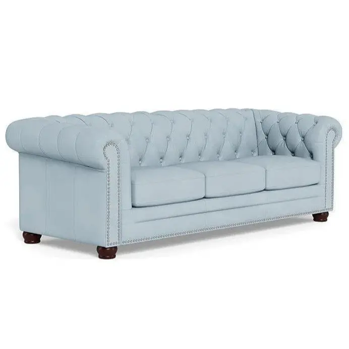 Victoria Hand-Tufted Chesterfield Leather Sofa 1