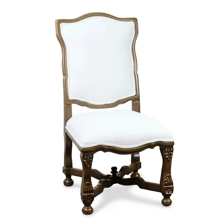 Victoria White Performance Fabric Dining Chair – Streamlined Armless Seat 1