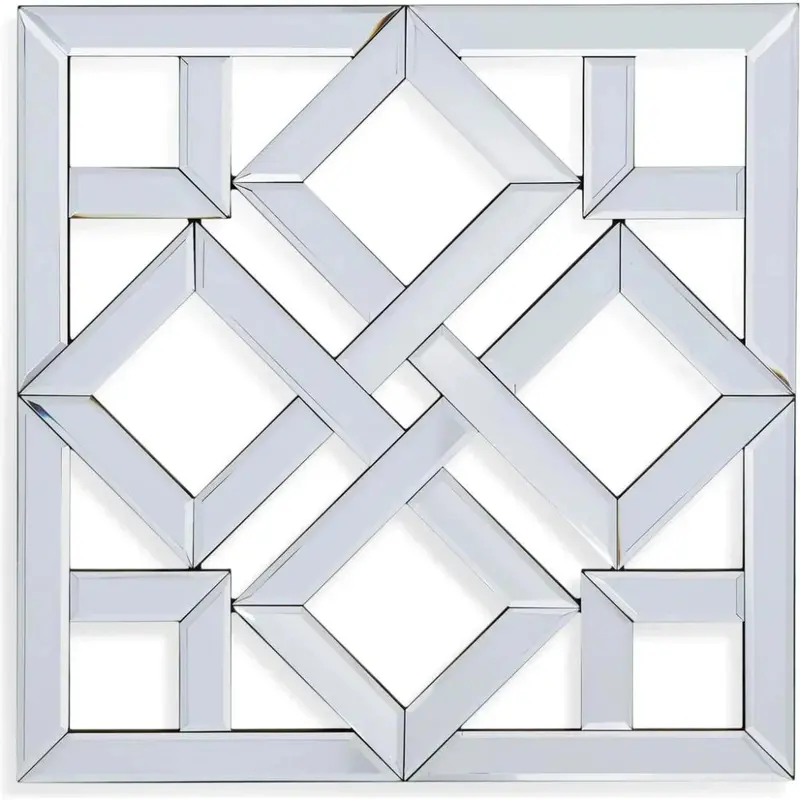 Vida Silver-Finished Wood Wall Mirror 1