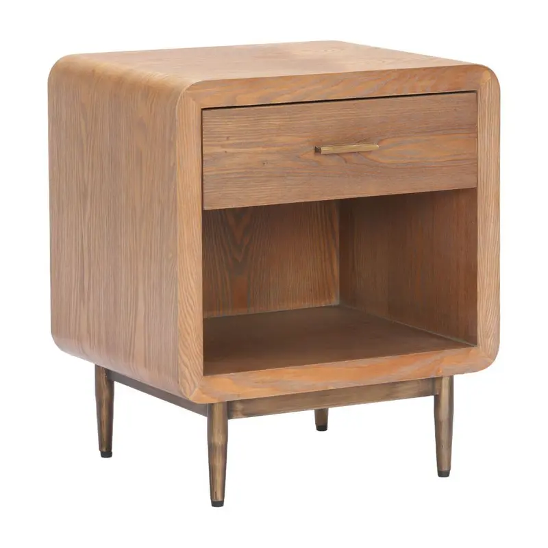 Vidaz Sleek One-Drawer Wooden Nightstand 1