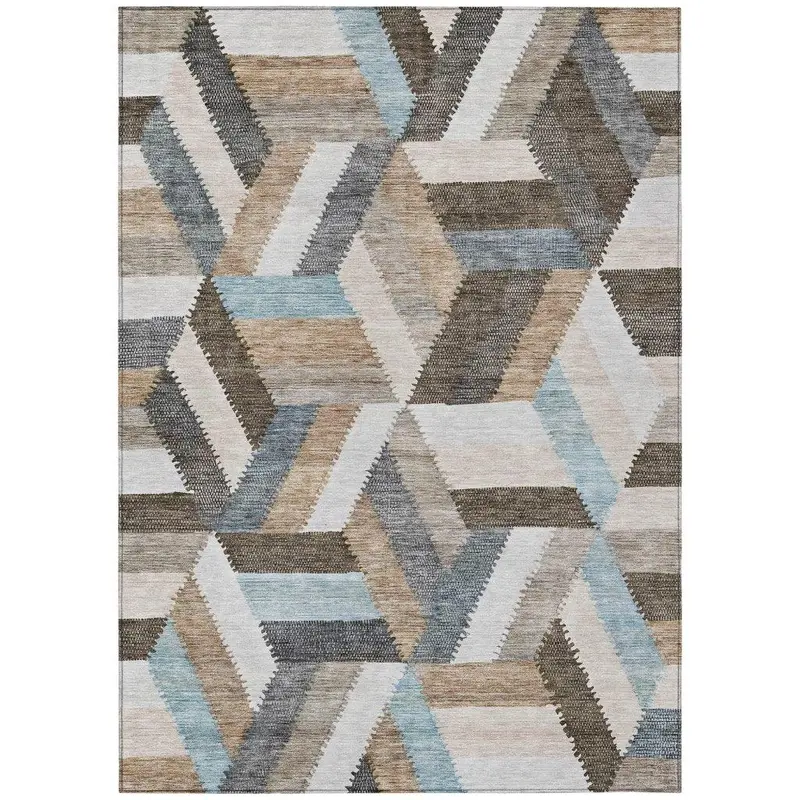 Viella Brown Stain-Resistant Indoor/Outdoor Area Rug 2