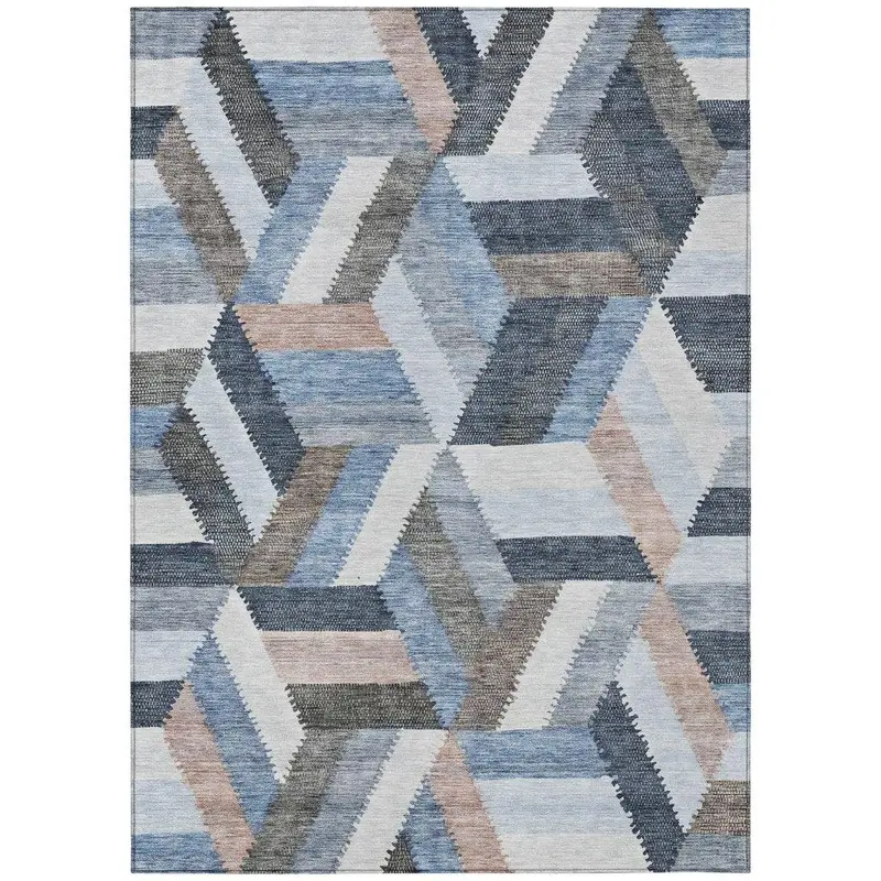 Viella Navy Blue Indoor-Outdoor Rug – Classic Hue, Modern Durability 2