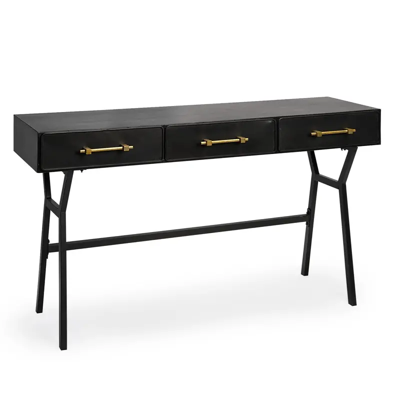 Vince Metal Office Desk With Three Functional Drawers 1