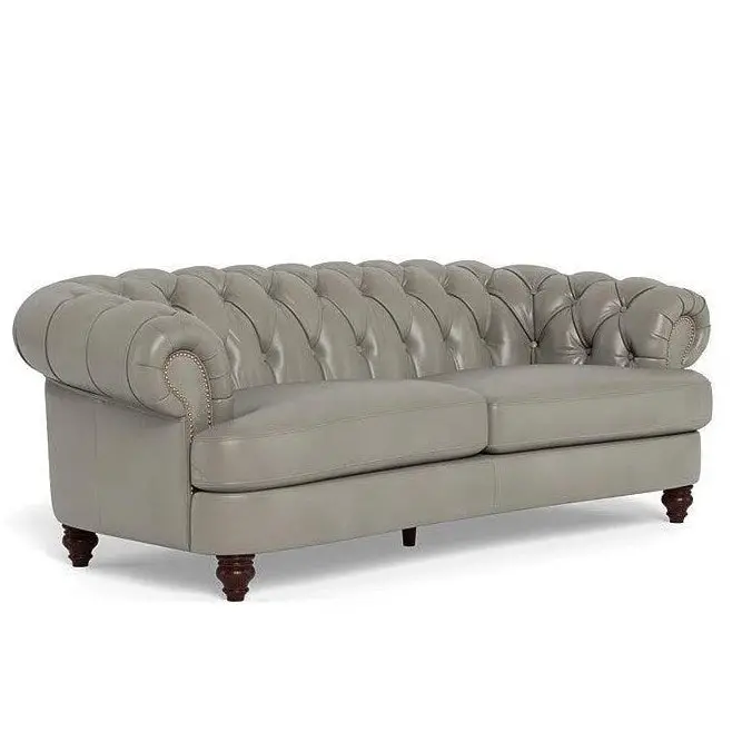 Vintage Chesterfield Leather Sofa With Classic Silhouette 1