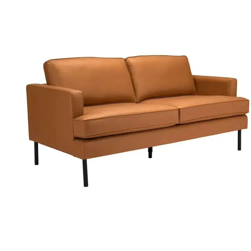 Vintage-Deco Decade Brown Upholstered Sofa 1