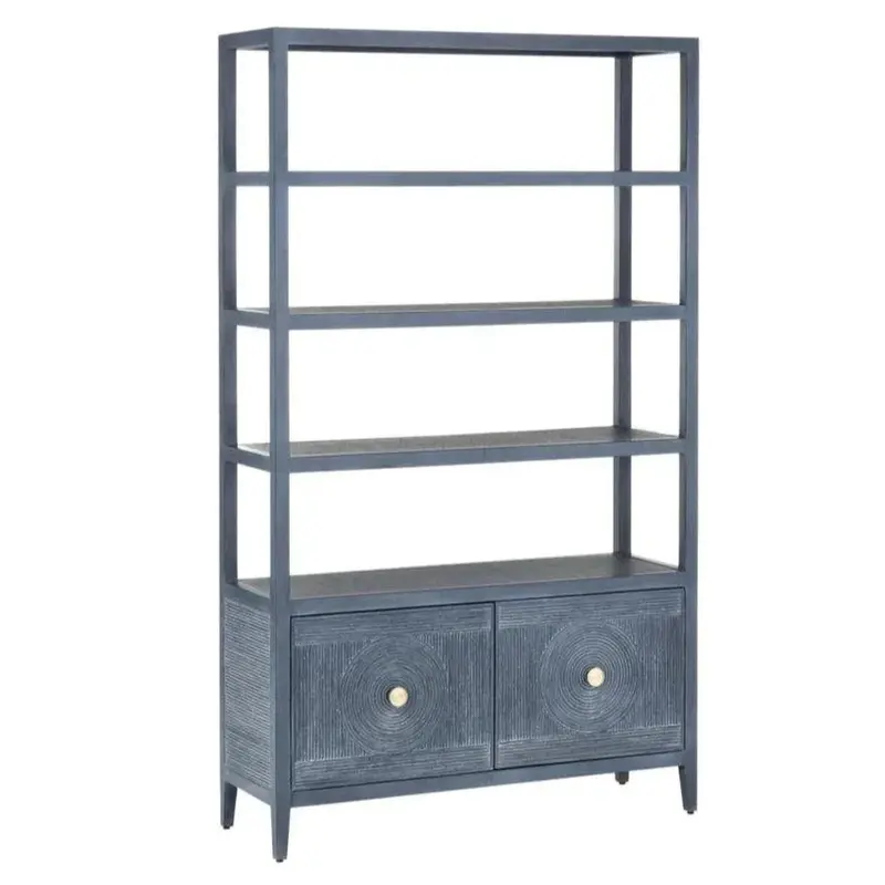 Vintage Navy Etagerè With Storage Shelves 1