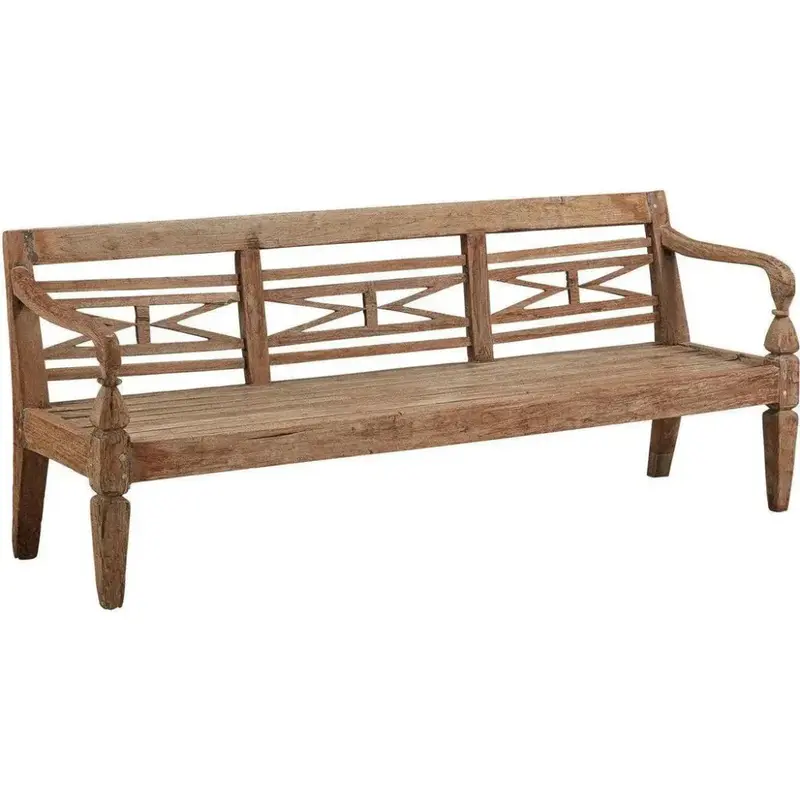 Vintage Plantation-Grown Teak Garden Bench 1