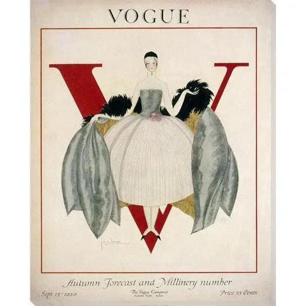 Vintage Vogue Magazine-Themed Canvas Wall Art 1