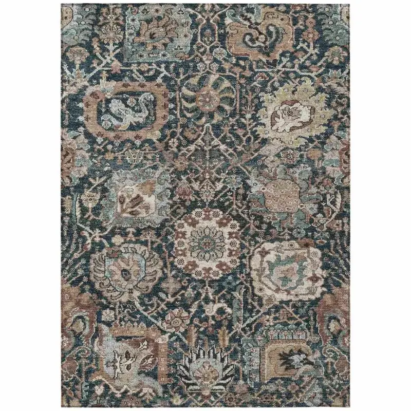 Vionith Brown All-Weather Indoor-Outdoor Rug – Easy-Clean & Durable Floor Mat 2