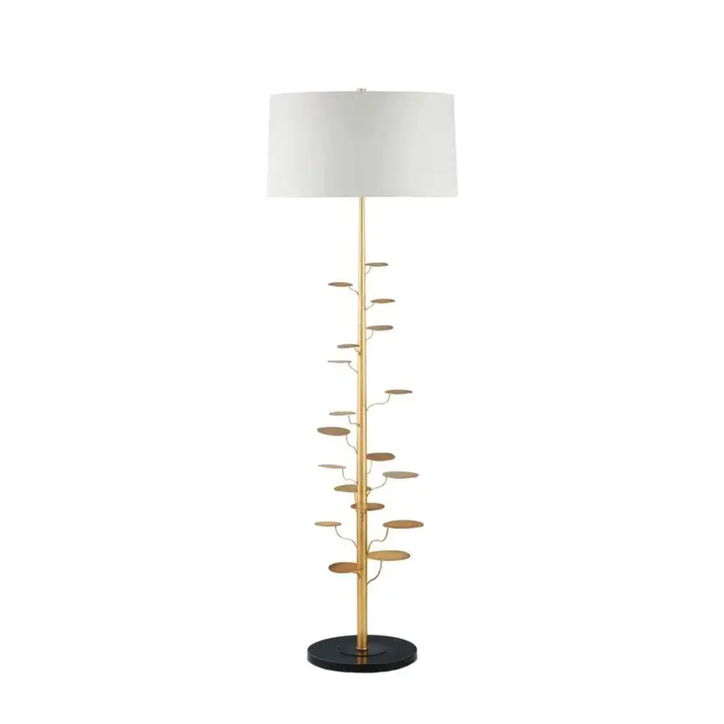 Vittoria Gold Leaf Floor Lamp – Ornate Money Tree Sculpture Light 1