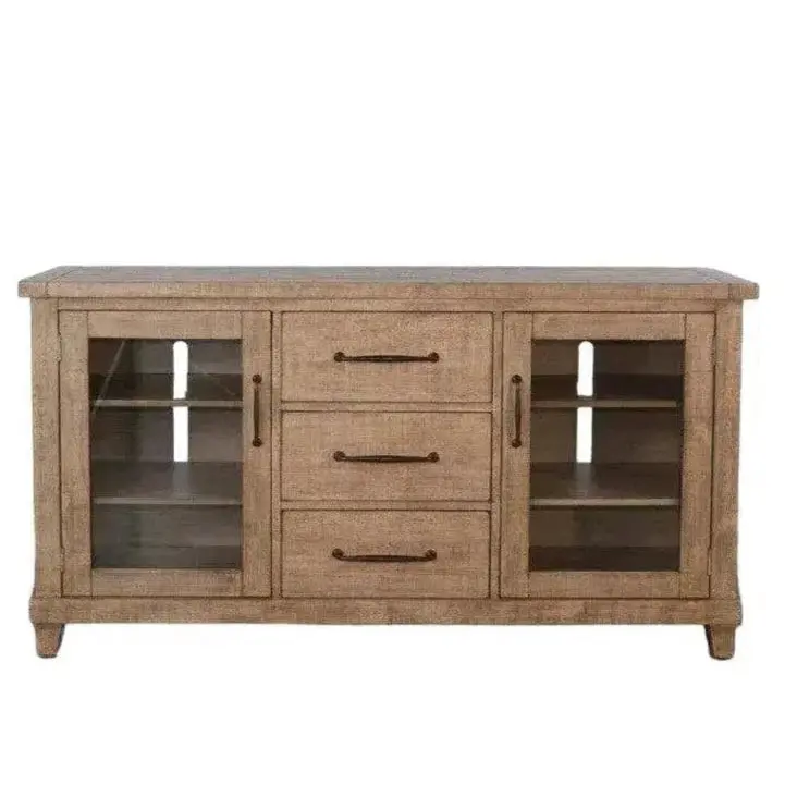Vivian Light Brown Server – Rustic Modern Dining Room Storage 1