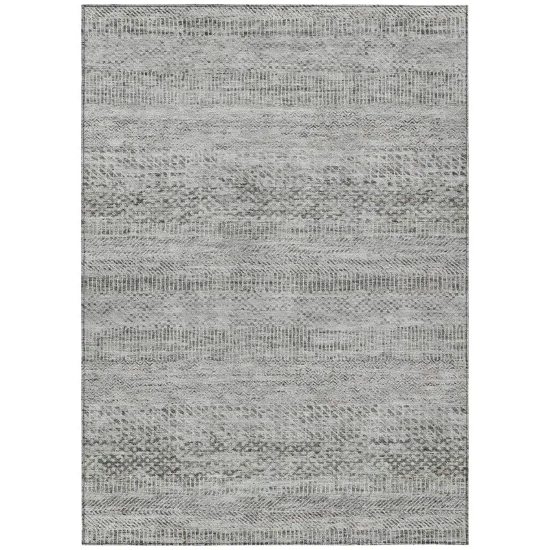Viviennea Gray Indoor-Outdoor Rug – Sleek Washable All-Weather Area Carpet 2