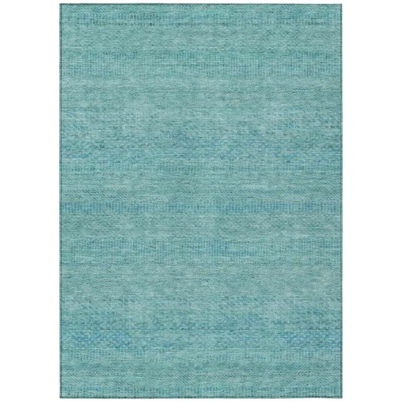 Viviennea Teal Outdoor Rug – Calming Washable Indoor-Outdoor Floor Design 2
