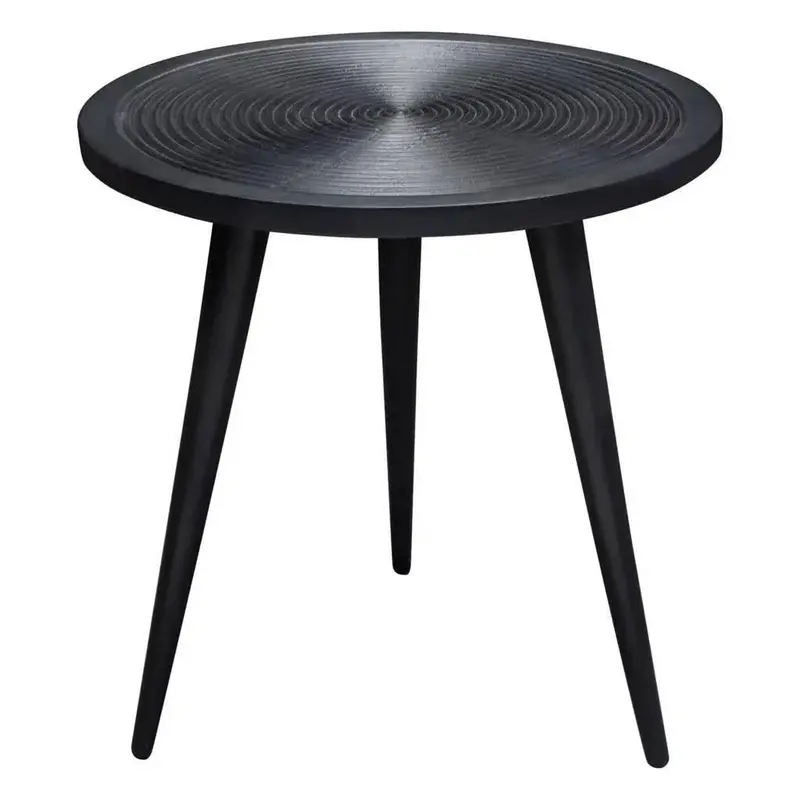 Vortex Black Round End Table 1