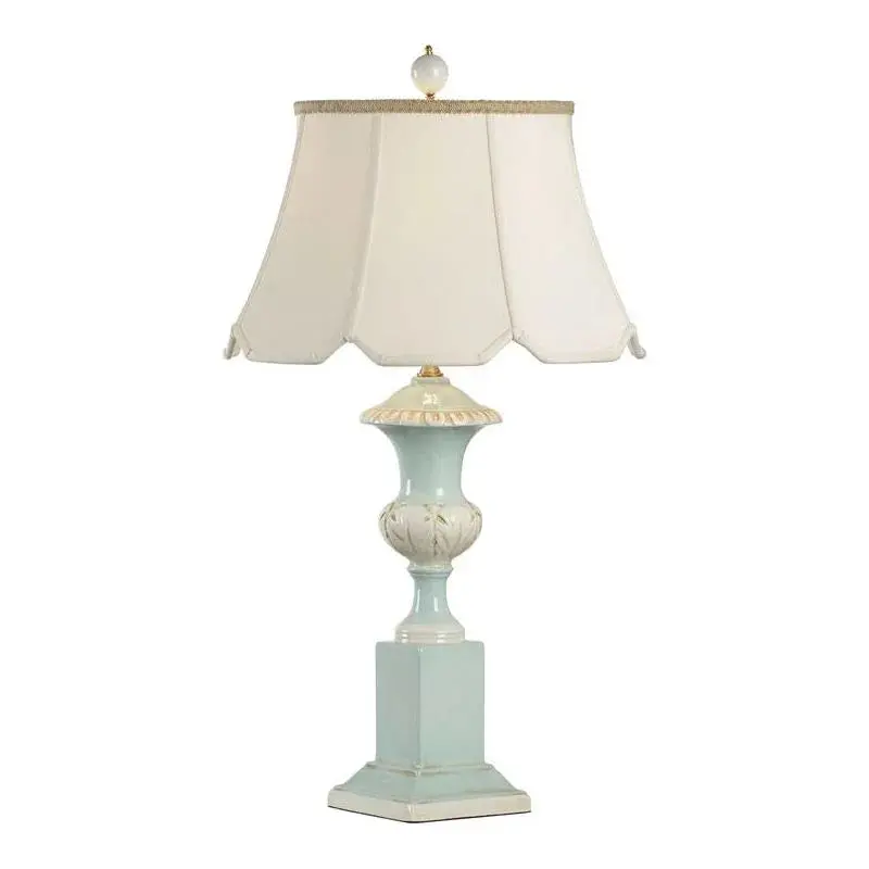 Wakefield Italian-Inspired Blue Glazed Ceramic Table Lamp 1