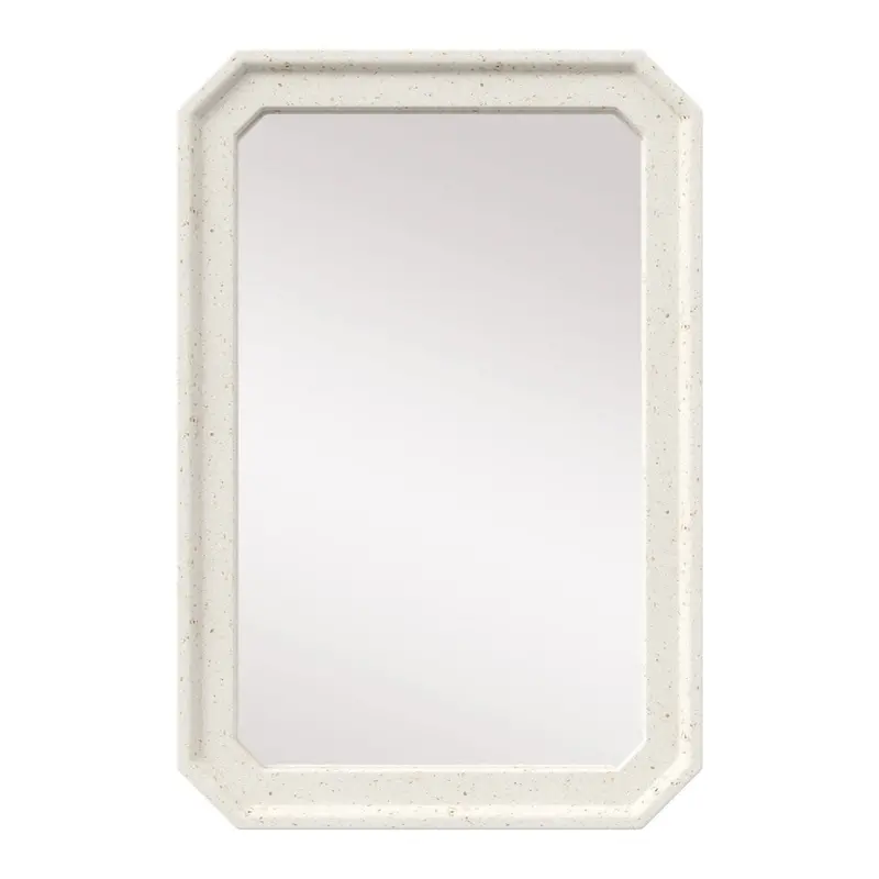 Wall Mirror Framed In Textured Fiber Concrete 1