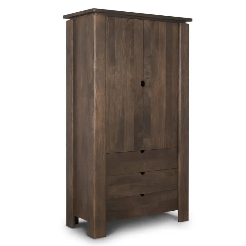 Wallen Dark Brown Wooden Bookcase With Adjustable Shelves 1