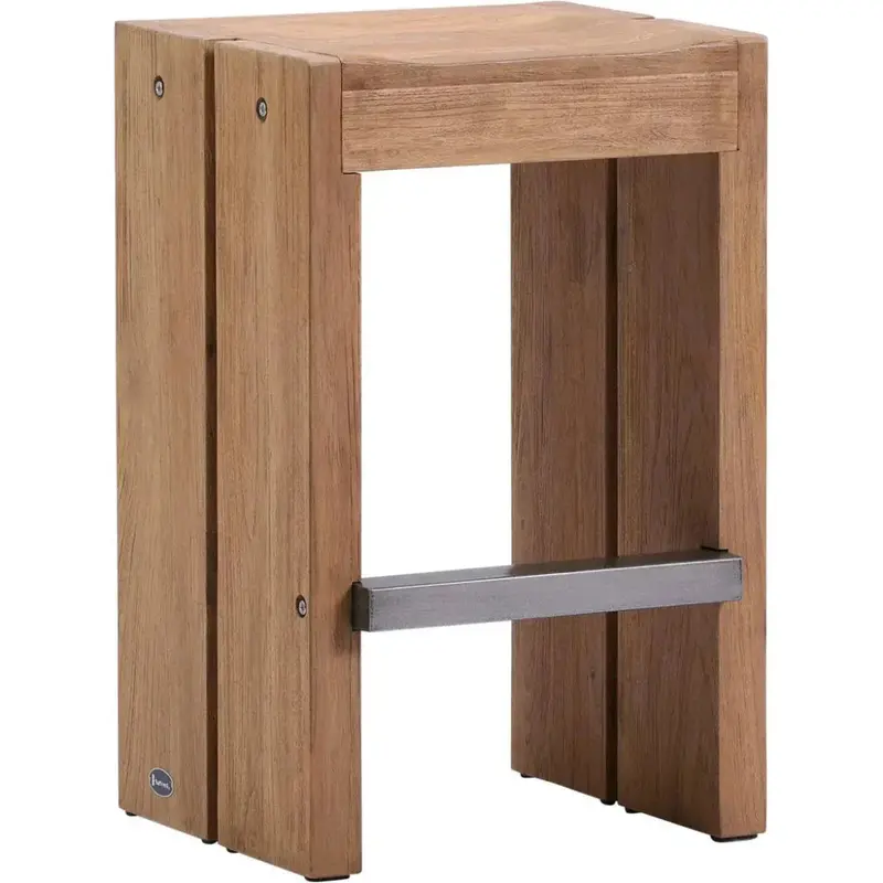 Warren Teak Outdoor Counter Stools (2-Piece Set) 1